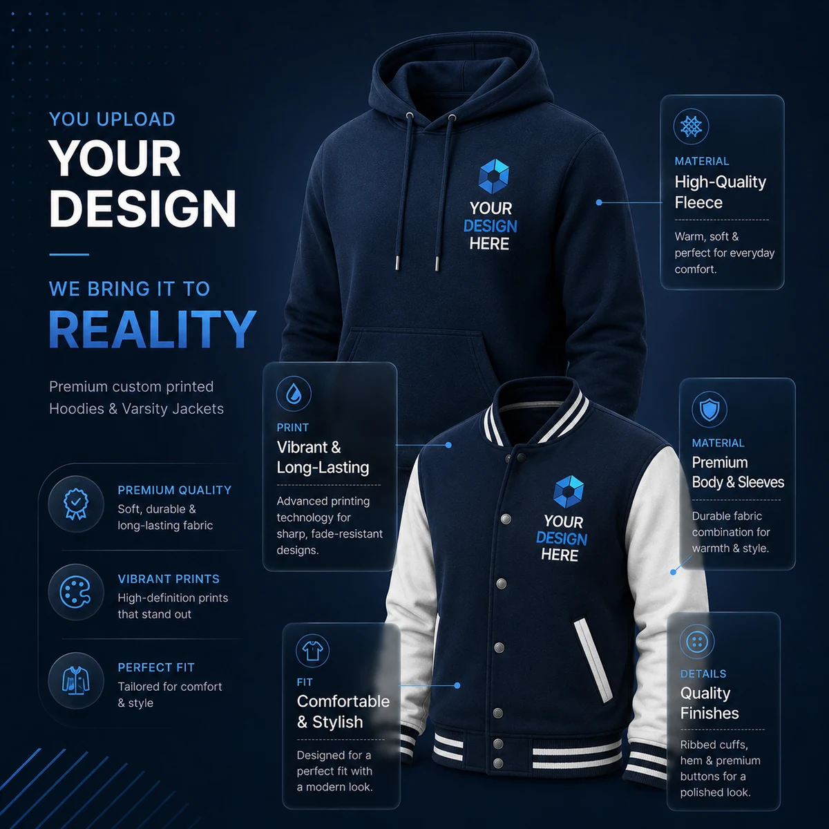 Custom Hoodies & Jackets, apparel & uniforms